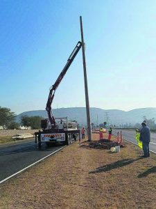 Betonlamppale kom op in Pretoria om diewe te fnuik